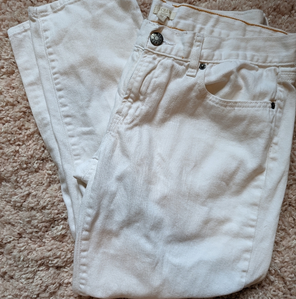J. Crew White Stretch Jeans